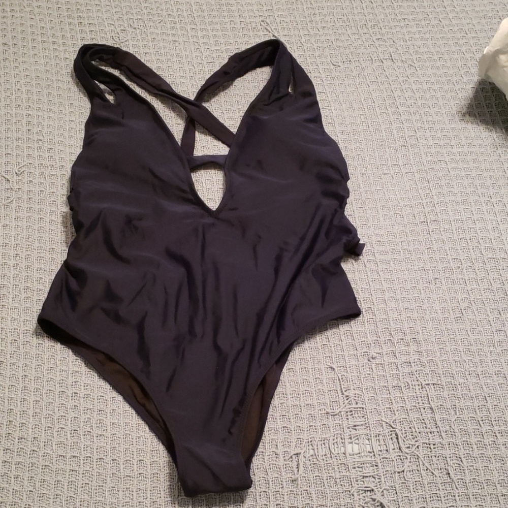 CUPSHE Navy One Piece Swimsuit